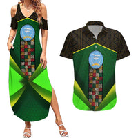 Mali Map Couples Matching Summer Maxi Dress and Hawaiian Shirt National Emblem & Cultural Pattern Design