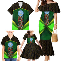 Mali Map Family Matching Mermaid Dress and Hawaiian Shirt National Emblem & Cultural Pattern Design
