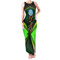 Mali Map Family Matching Tank Maxi Dress and Hawaiian Shirt National Emblem & Cultural Pattern Design
