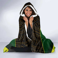 Mali Map Hooded Blanket National Emblem & Cultural Pattern Design