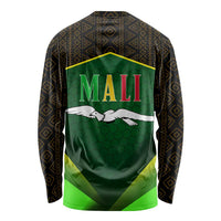 Mali Map Long Sleeve Shirt National Emblem & Cultural Pattern Design