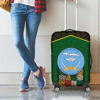 Mali Map Luggage Cover National Emblem & Cultural Pattern Design