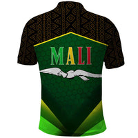 Mali Map Polo Shirt National Emblem & Cultural Pattern Design