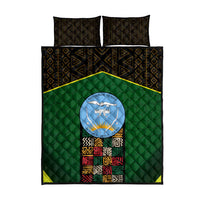 Mali Map Quilt Bed Set National Emblem & Cultural Pattern Design