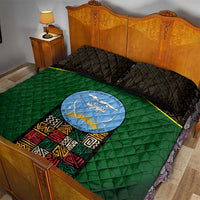 Mali Map Quilt Bed Set National Emblem & Cultural Pattern Design