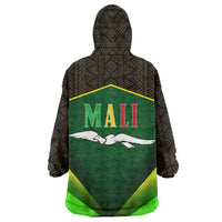 Mali Map Wearable Blanket Hoodie National Emblem & Cultural Pattern Design