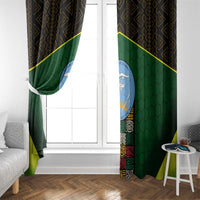 Mali Map Window Curtain National Emblem & Cultural Pattern Design
