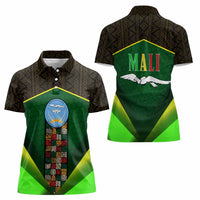 Mali Map Women Polo Shirt National Emblem & Cultural Pattern Design