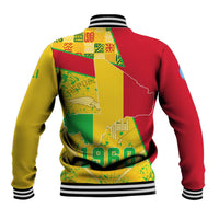 Mali Map Baseball Jacket Heart-Inspired Design with National Flag Colors
