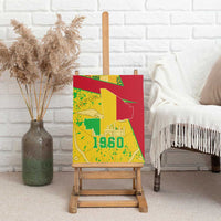 Mali Map Canvas Wall Art Heart-Inspired Design with National Flag Colors