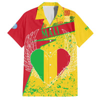 Mali Map Family Matching Short Sleeve Bodycon Dress and Hawaiian Shirt Heart-Inspired Design with National Flag Colors