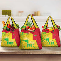 Mali Map Grocery Bag Heart-Inspired Design with National Flag Colors
