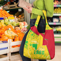 Mali Map Grocery Bag Heart-Inspired Design with National Flag Colors