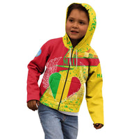 Mali Map Kid Hoodie Heart-Inspired Design with National Flag Colors