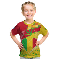 Mali Map Kid T Shirt Heart-Inspired Design with National Flag Colors