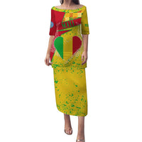 Mali Map Puletasi Heart-Inspired Design with National Flag Colors