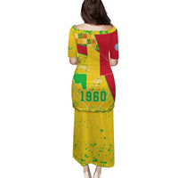 Mali Map Puletasi Heart-Inspired Design with National Flag Colors