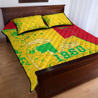 Mali Map Quilt Bed Set Heart-Inspired Design with National Flag Colors