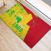Mali Map Rubber Doormat Heart-Inspired Design with National Flag Colors