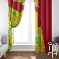 Mali Map Window Curtain Heart-Inspired Design with National Flag Colors