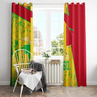 Mali Map Window Curtain Heart-Inspired Design with National Flag Colors