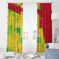 Mali Map Window Curtain Heart-Inspired Design with National Flag Colors