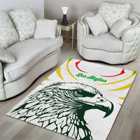 Mali Vulture Area Rug Sporty Style with National Flag Colors