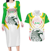 Mali Vulture Couples Matching Long Sleeve Bodycon Dress and Hawaiian Shirt Sporty Style with National Flag Colors