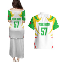 Mali Vulture Couples Matching Puletasi and Hawaiian Shirt Sporty Style with National Flag Colors