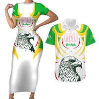 Mali Vulture Couples Matching Short Sleeve Bodycon Dress and Hawaiian Shirt Sporty Style with National Flag Colors