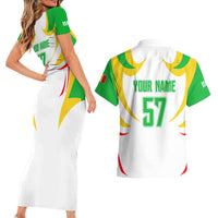 Mali Vulture Couples Matching Short Sleeve Bodycon Dress and Hawaiian Shirt Sporty Style with National Flag Colors