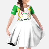 Mali Vulture Family Matching Long Sleeve Bodycon Dress and Hawaiian Shirt Sporty Style with National Flag Colors