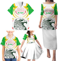 Mali Vulture Family Matching Puletasi and Hawaiian Shirt Sporty Style with National Flag Colors