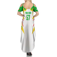 Mali Vulture Family Matching Summer Maxi Dress and Hawaiian Shirt Sporty Style with National Flag Colors