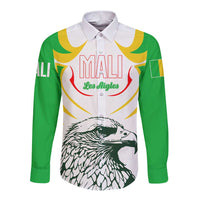 Mali Vulture Long Sleeve Button Shirt Sporty Style with National Flag Colors