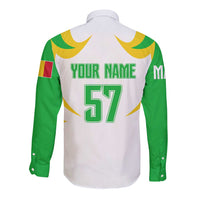 Mali Vulture Long Sleeve Button Shirt Sporty Style with National Flag Colors