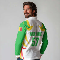 Mali Vulture Long Sleeve Polo Shirt Sporty Style with National Flag Colors