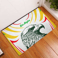 Mali Vulture Rubber Doormat Sporty Style with National Flag Colors