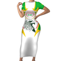 Mali Vulture Short Sleeve Bodycon Dress Sporty Style with National Flag Colors