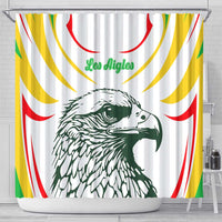Mali Vulture Shower Curtain Sporty Style with National Flag Colors