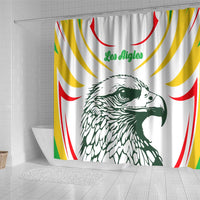 Mali Vulture Shower Curtain Sporty Style with National Flag Colors