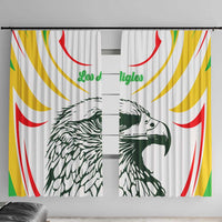Mali Vulture Window Curtain Sporty Style with National Flag Colors