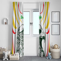 Mali Vulture Window Curtain Sporty Style with National Flag Colors