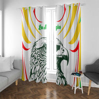 Mali Vulture Window Curtain Sporty Style with National Flag Colors