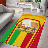 Mali Landmarks Area Rug Cultural Patterns & Famous Tourist Destinations