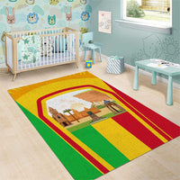 Mali Landmarks Area Rug Cultural Patterns & Famous Tourist Destinations