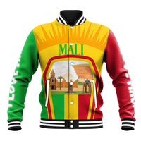 Mali Landmarks Baseball Jacket Cultural Patterns & Famous Tourist Destinations