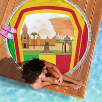 Mali Landmarks Beach Blanket Cultural Patterns & Famous Tourist Destinations