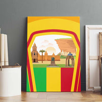 Mali Landmarks Canvas Wall Art Cultural Patterns & Famous Tourist Destinations