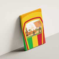 Mali Landmarks Canvas Wall Art Cultural Patterns & Famous Tourist Destinations